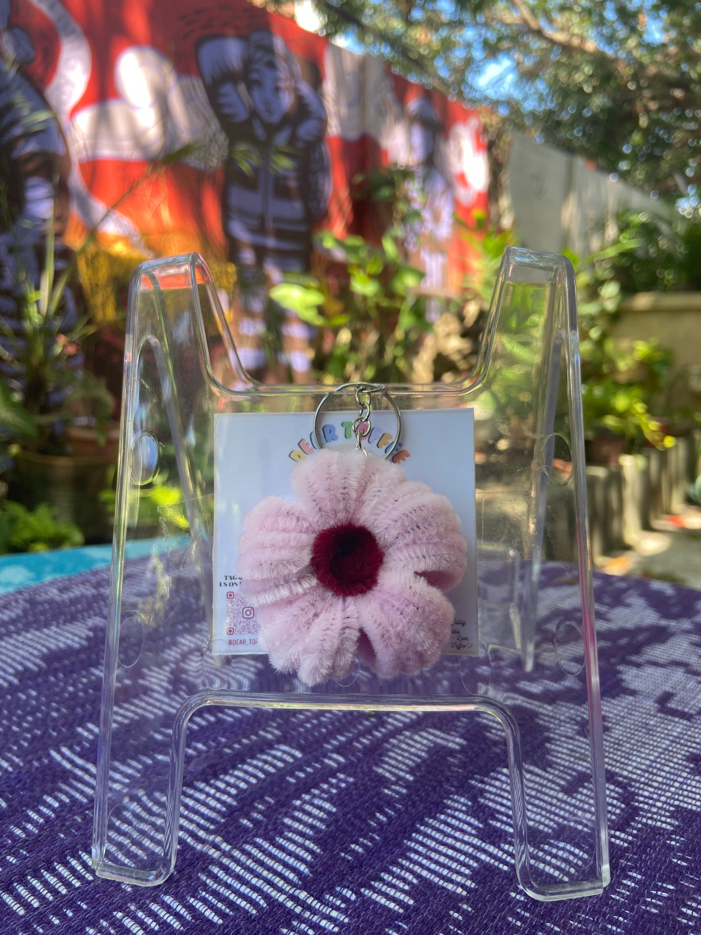 Flower Keychain (Light Pink)
