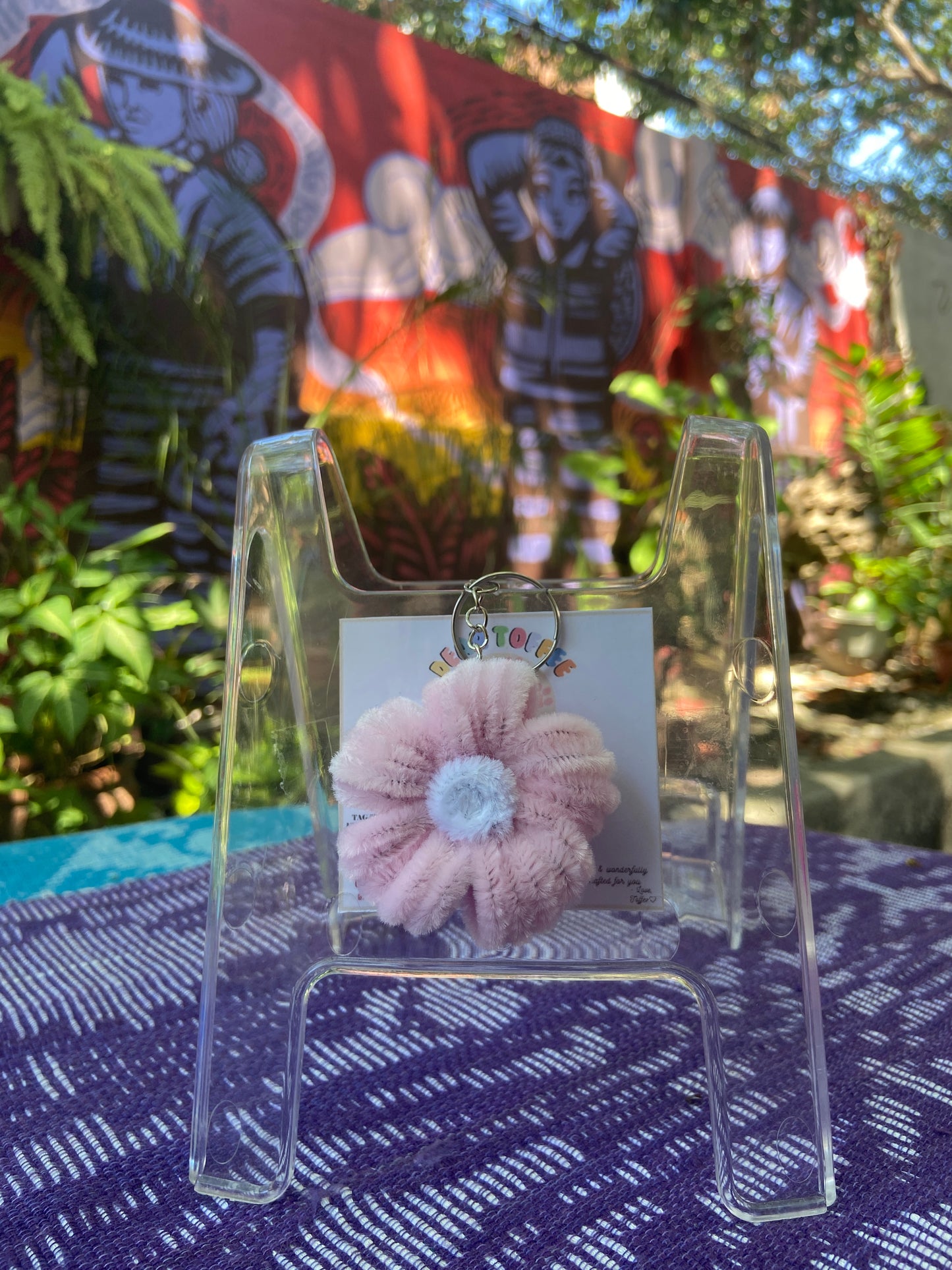 Flower Keychain (Light Pink)