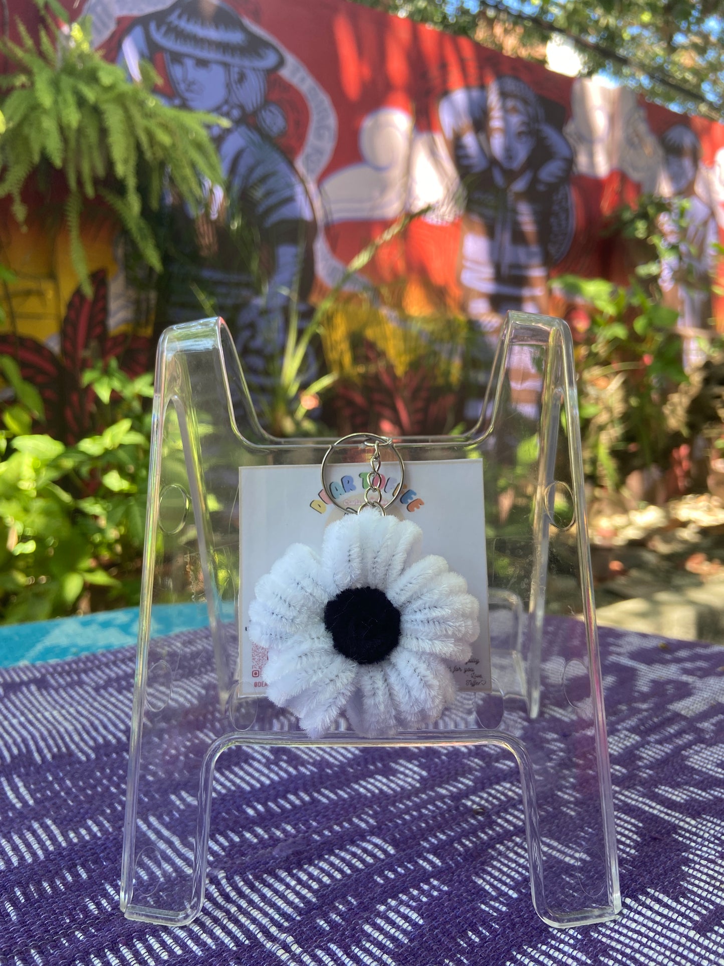 Flower Keychain (White)