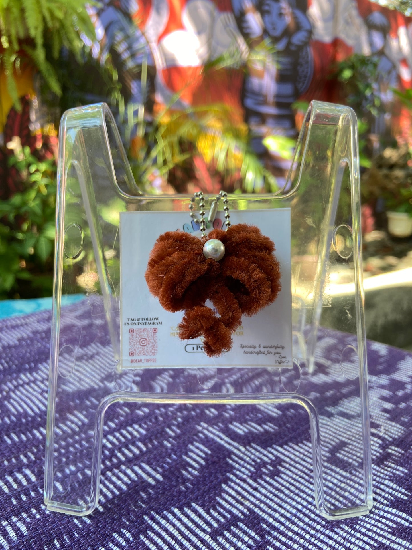 Ribbon Keychain (Brown)
