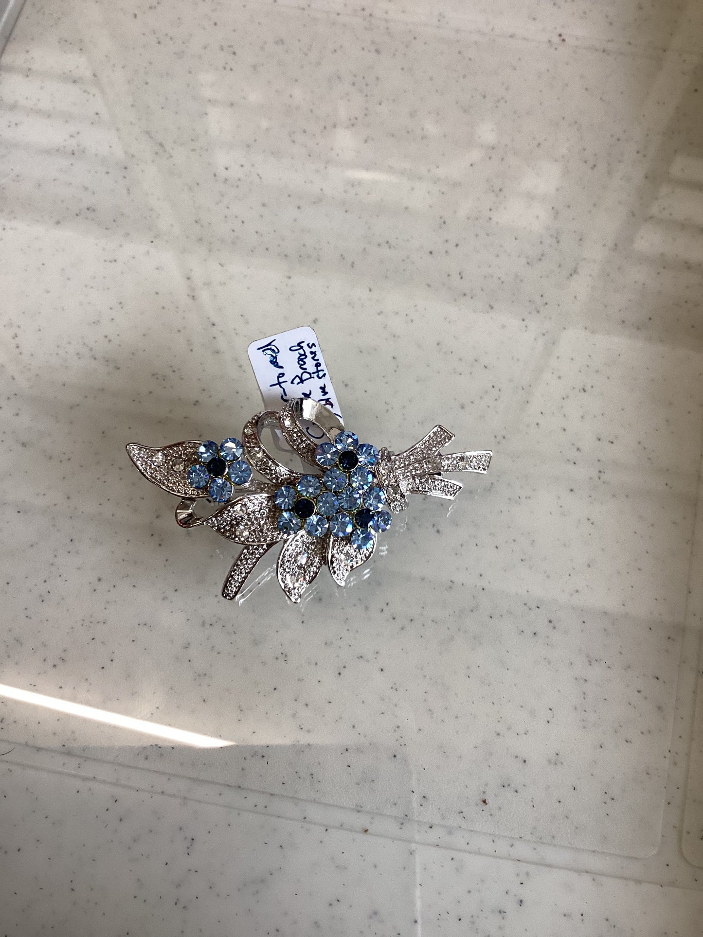 Silver custom brooch