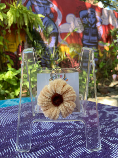 Flower Keychain (Beige)