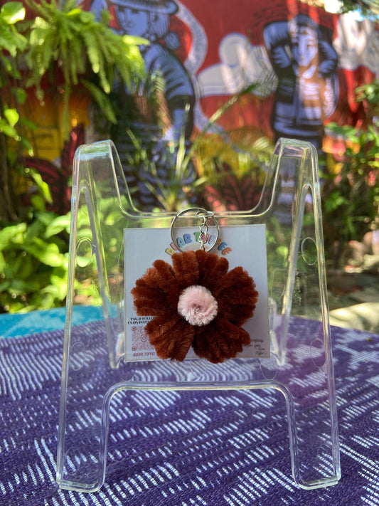 Flower Keychain (Brown)