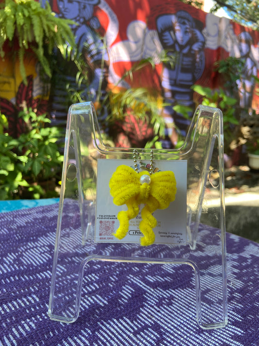 Ribbon Keychain (Bright Yellow)