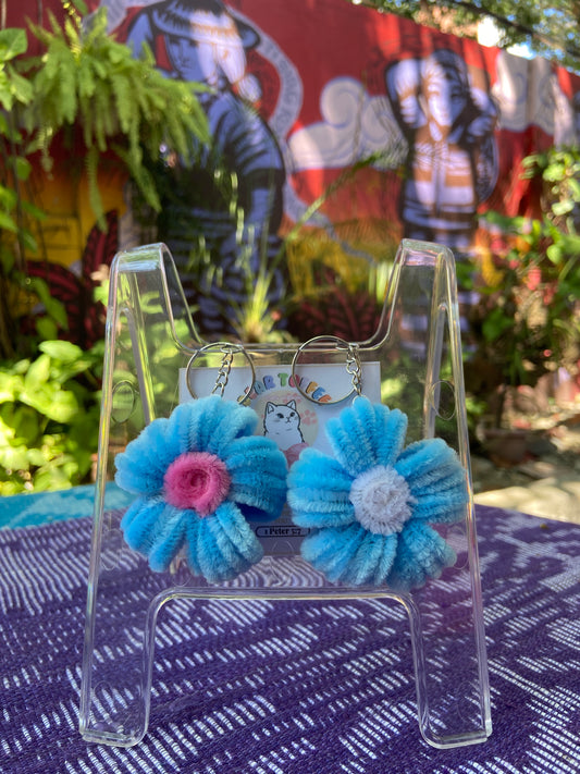 Flower Keychain (Light Blue)