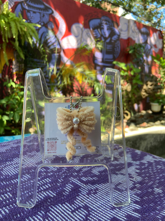 Ribbon Keychain (Beige)