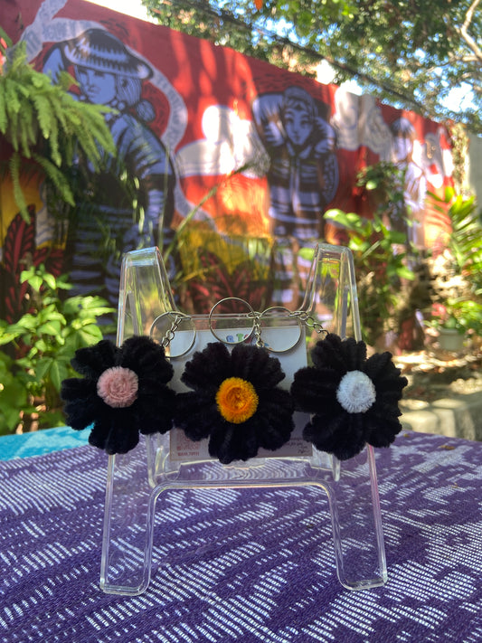 Flower Keychain (Black)