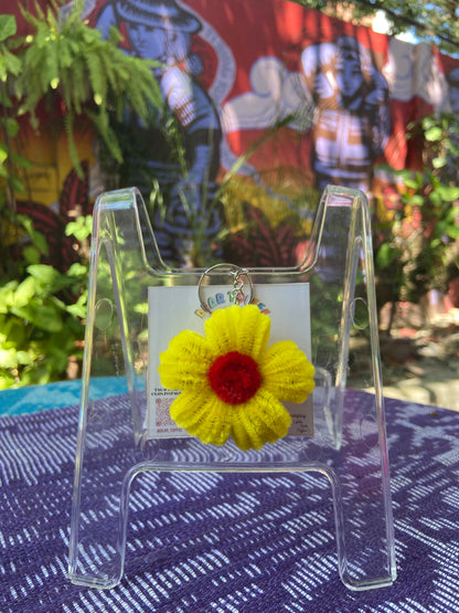 Flower Keychain (Bright Yellow)