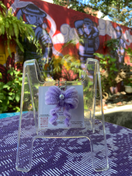Ribbon Keychain (Lavender)