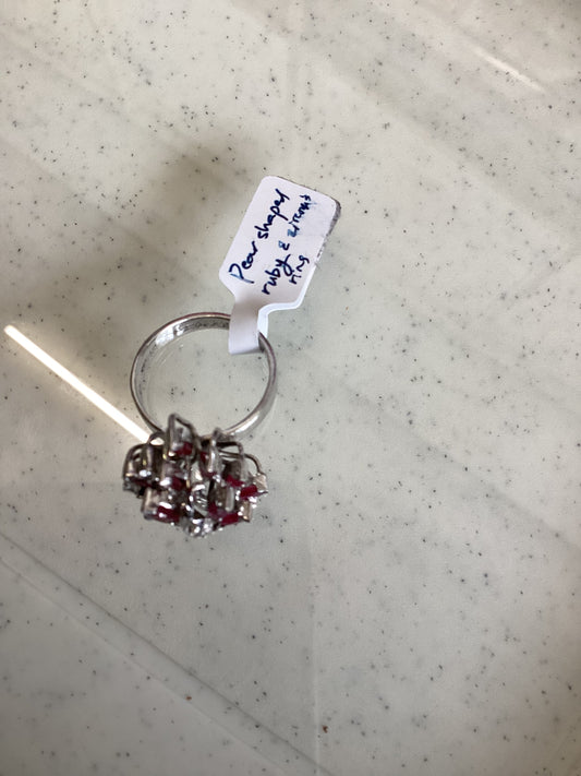 Pearl Shaped Ruby Ring