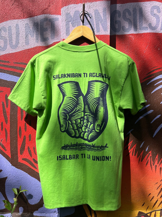 Climate Justice Apple Green Shirt (Large)