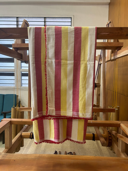 Woven Red and Yellow Blanket