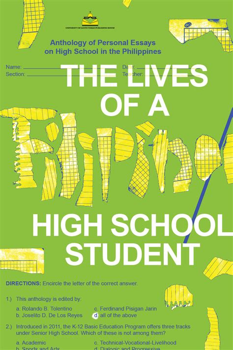 The Lives of a Filipino High School Student: Anthology of Personal Essays on High School in the Philippines